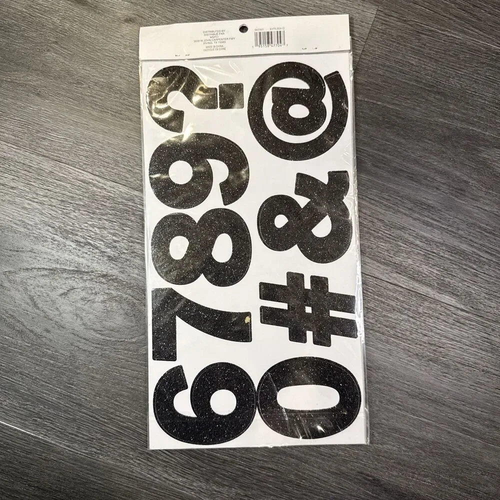 3‎ Inch Letter Sparkling, Self-Adhesive Large Capital Alphabet 21 Black